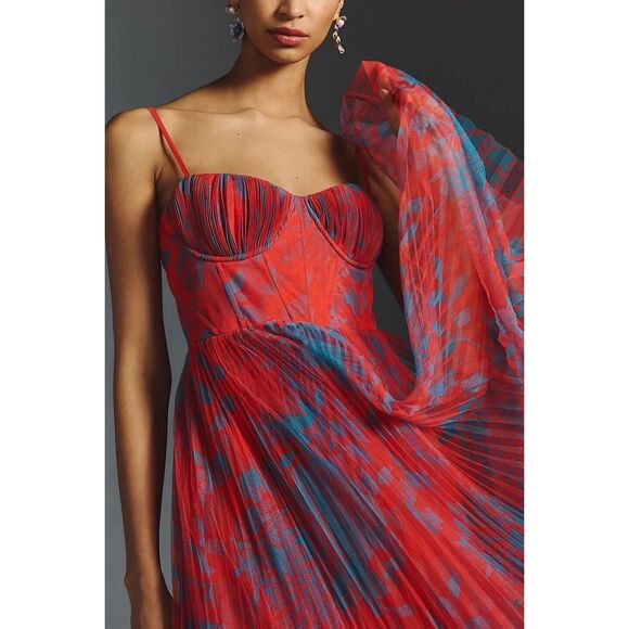 ‼️NOT FOR SALE‼️ Anthropologie Hutch Pleated Sweetheart Dress - Picture 3 of 8